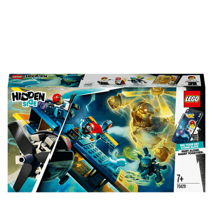 LEGO® Hidden Side El Fuego's Stunt Plane Set 70429, featuring AR play experience with plane and 3 minifigures.