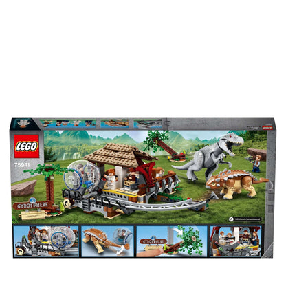 LEGO® Jurassic World Indominus Rex Dinosaur Toy 75941 with gyrosphere and dinosaur battles for kids.