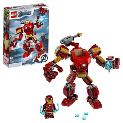 LEGO® Marvel Avengers Iron Man Mech Playset 76140 with Iron Man minifigure and stud shooter.