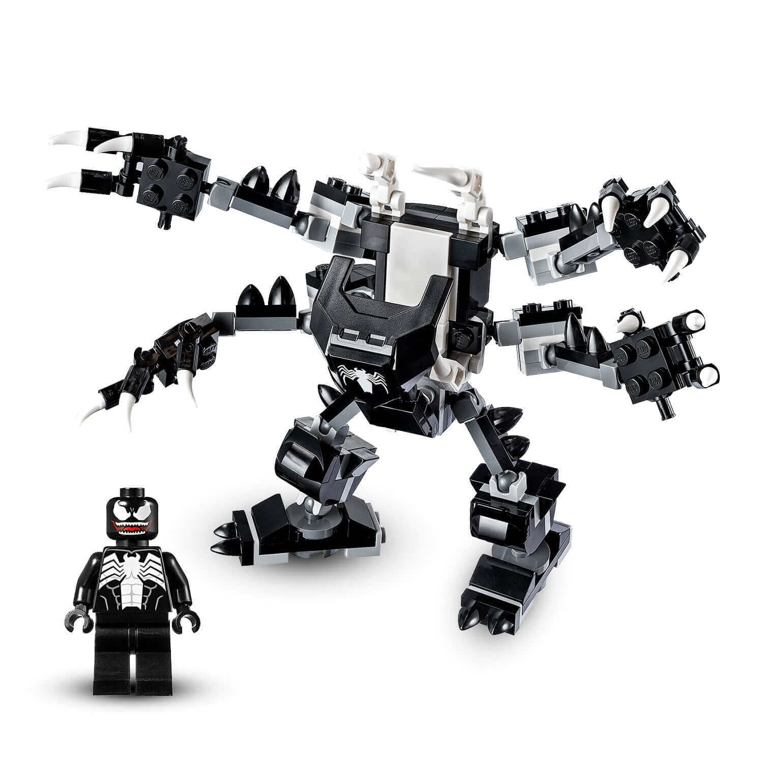 LEGO Marvel Spider-Man Venom Mech with 4 arms and Venom minifigure, perfect for superhero battles.