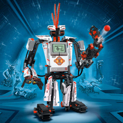 LEGO MINDSTORMS EV3 robot in action, showcasing advanced building and programming capabilities for creative robotics.