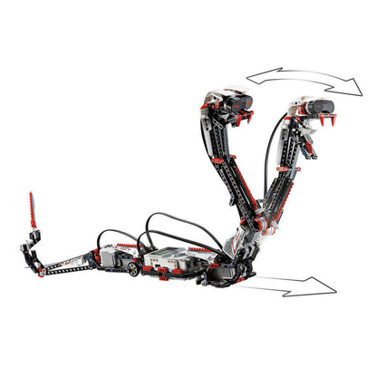 LEGO MINDSTORMS EV3 robotic model showcasing moving serpentine design with advanced technology and programmable features.