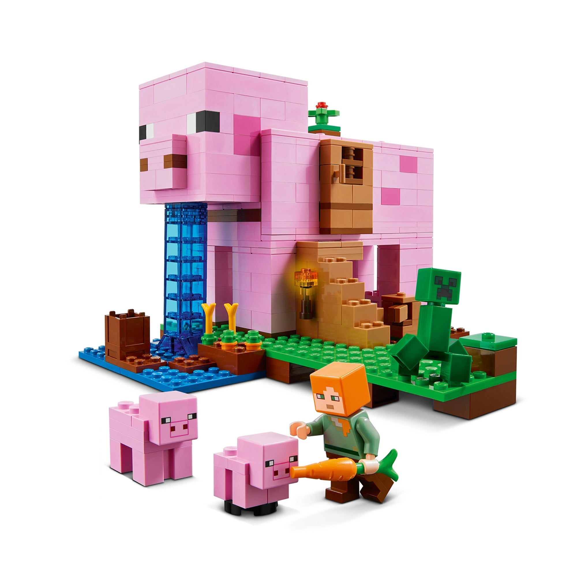 LEGO Minecraft The Pig House Toy 21170 with pig figures and character building adventure.
