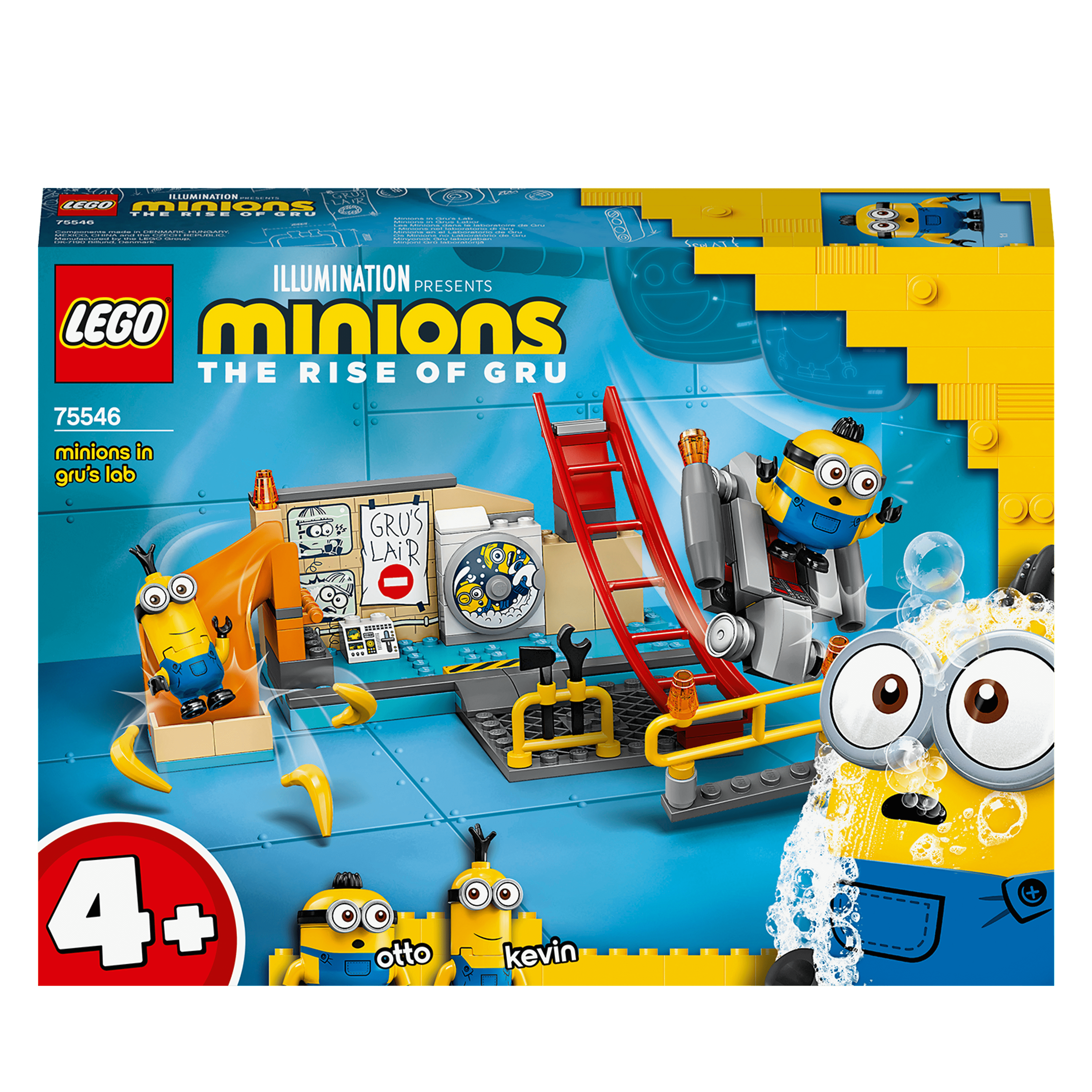 LEGO® Minions in Gru’s Lab Building Set 75546 with Kevin and Otto figures for creative play.
