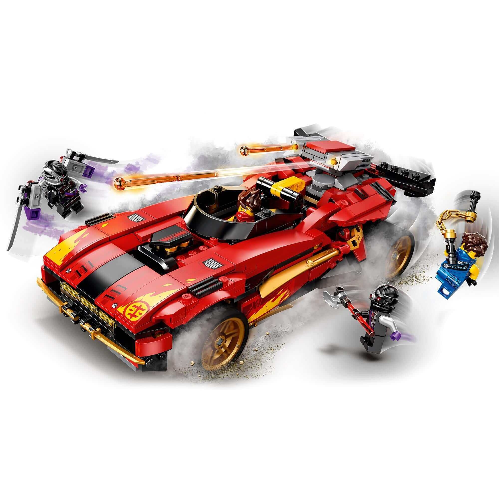 LEGO NINJAGO Legacy X-1 Ninja Charger Set 71737 with ninja mini-figures for creative roleplay and adventure.