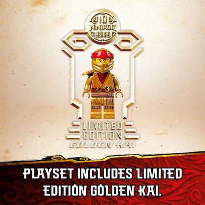 LEGO Ninjago Limited Edition Golden Kai minifigure from Boulder Blaster set, featuring unique design and exclusive details.