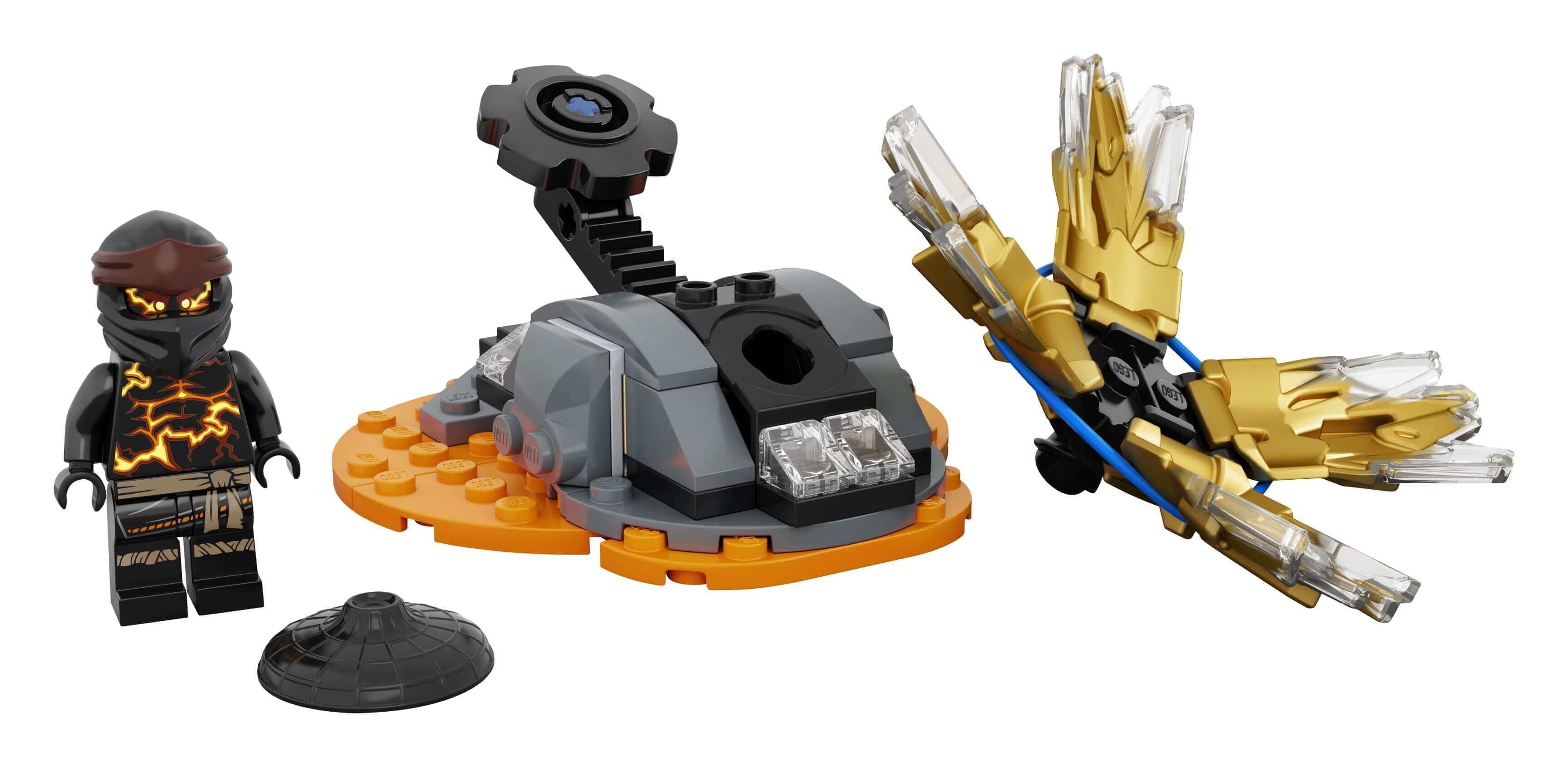 LEGO NINJAGO Spinjitzu Burst Cole Spinner Toy 70685 with Cole minifigure and spinner for imaginative play.