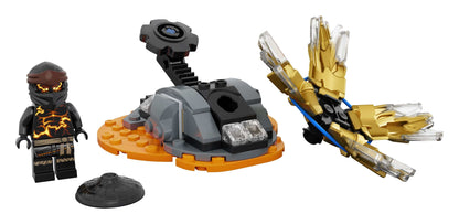 LEGO NINJAGO Spinjitzu Burst Cole Spinner Toy 70685 with Cole minifigure and spinner for imaginative play.