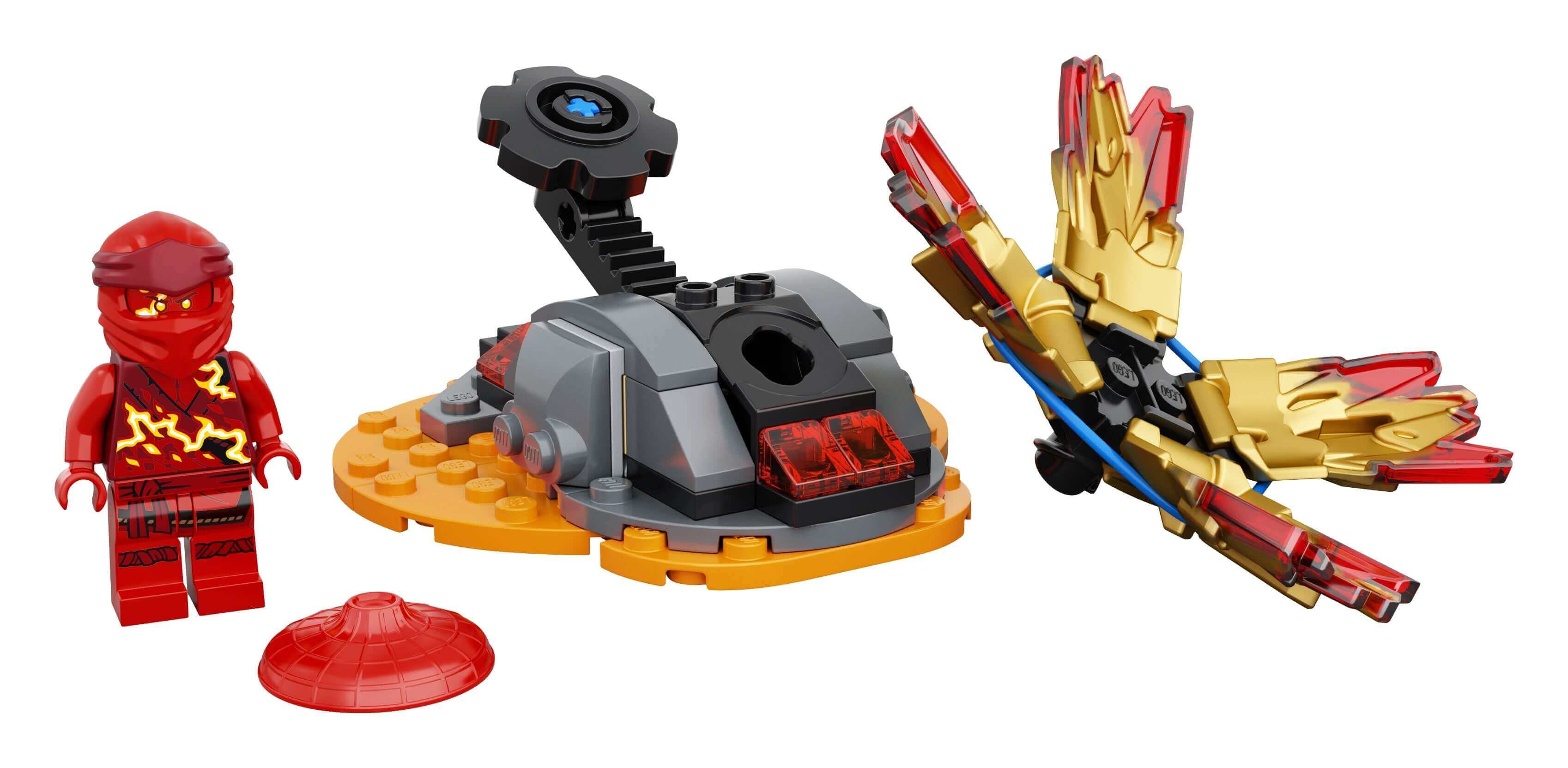 LEGO® NINJAGO Spinjitzu Burst Kai Spinner Toy 70686 featuring Kai figure and spinning launcher for exciting adventures.