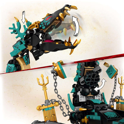 LEGO NINJAGO Temple of the Endless Sea set with movable dragon head for immersive play scenes.