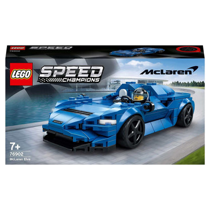 LEGO Speed Champions McLaren Elva Race Car Toy 76902, ideal for play and display, perfect for kids and car enthusiasts.