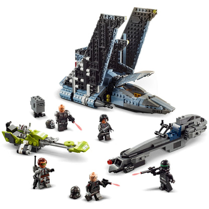 LEGO Star Wars The Bad Batch Attack Shuttle 75314 with clone figures and vehicles, perfect for imaginative play.