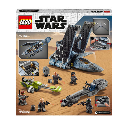 LEGO Star Wars The Bad Batch Attack Shuttle 75314 set with minifigures and vehicles for creative roleplay.