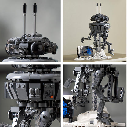 LEGO® Star Wars Imperial Probe Droid 75306 build set, showcasing detailed design and snowy Hoth scene for adult collectors.