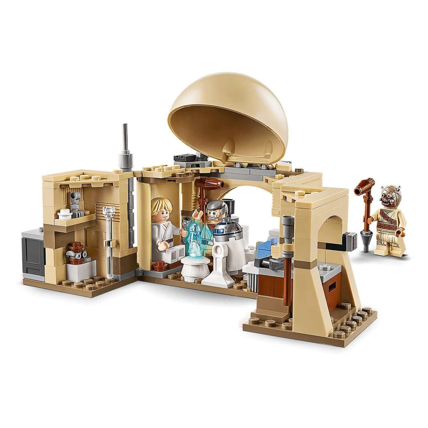 LEGO Star Wars Obi-Wan's Hut Playset 75270 with minifigures, ideal for recreating scenes from A New Hope.