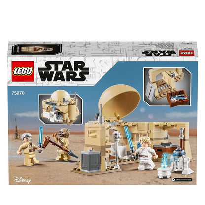 LEGO Star Wars Obi-Wan's Hut Playset 75270 with 4 minifigures and detailed building features for imaginative play.