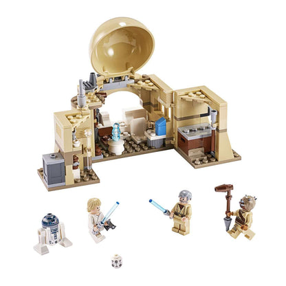 LEGO Star Wars Obi-Wan’s Hut Playset 75270 with minifigures, including Obi-Wan, R2-D2 and more, perfect for action scenes.