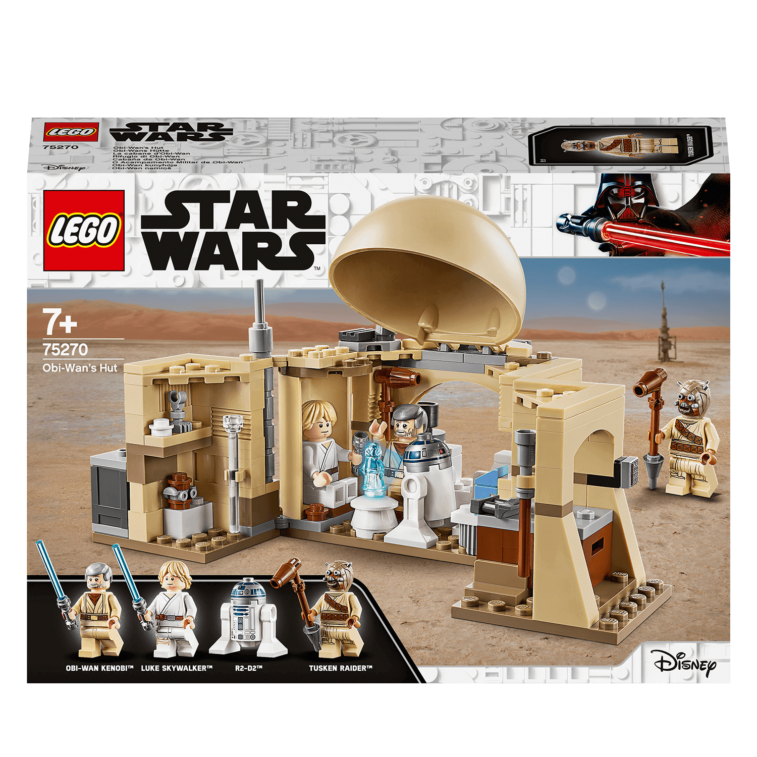 LEGO Star Wars Obi-Wan's Hut Playset 75270 with minifigures and accessories for kids 7+, inspired by A New Hope.