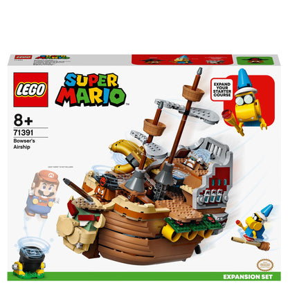 LEGO Super Mario Bowser's Airship Expansion Set 71391 for kids, featuring an iconic build for creative play.