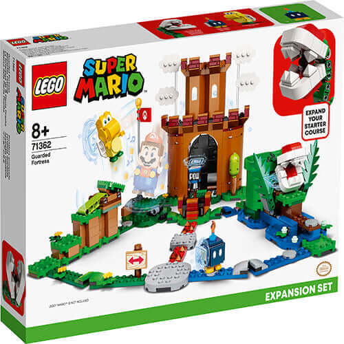 LEGO® Super Mario™ Guarded Fortress Expansion Set 71362 with fortress, characters, and interactive elements.