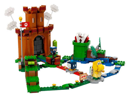 LEGO® Super Mario™ Guarded Fortress Expansion Set 71362 featuring fortress, Koopa Troopa, and Bob-omb obstacles.