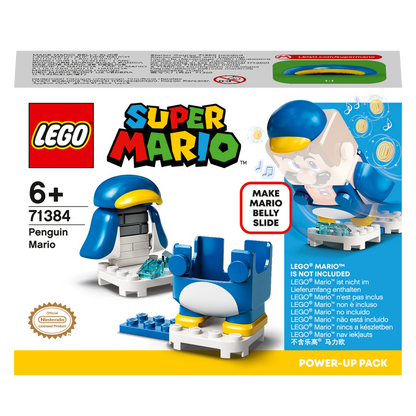 LEGO® Super Mario Penguin Mario Power-Up Pack 71384 for kids; features interactive suit for belly sliding fun.