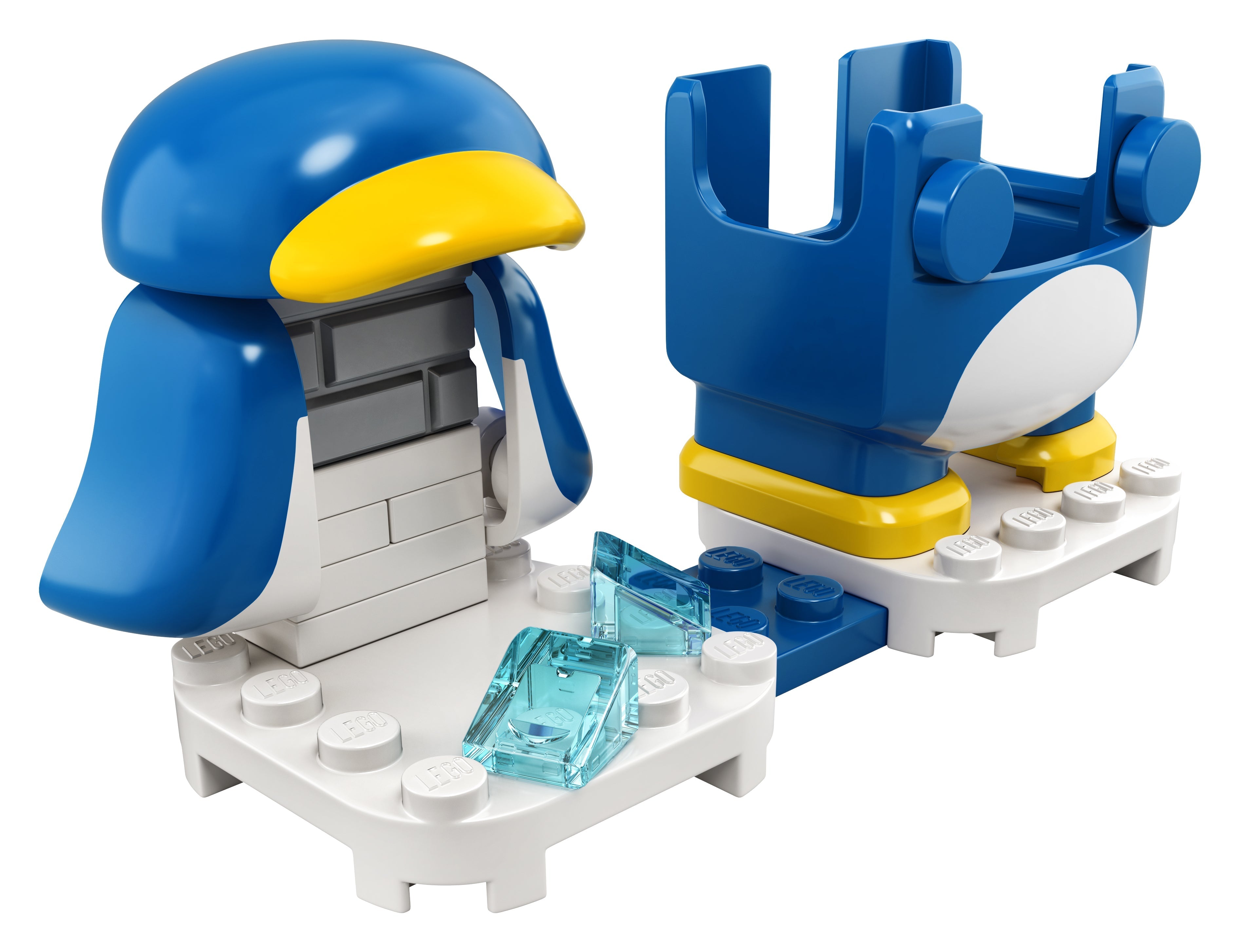 LEGO® Super Mario Penguin Mario Power-Up Pack 71384 with interactive suit and ice elements for kids.