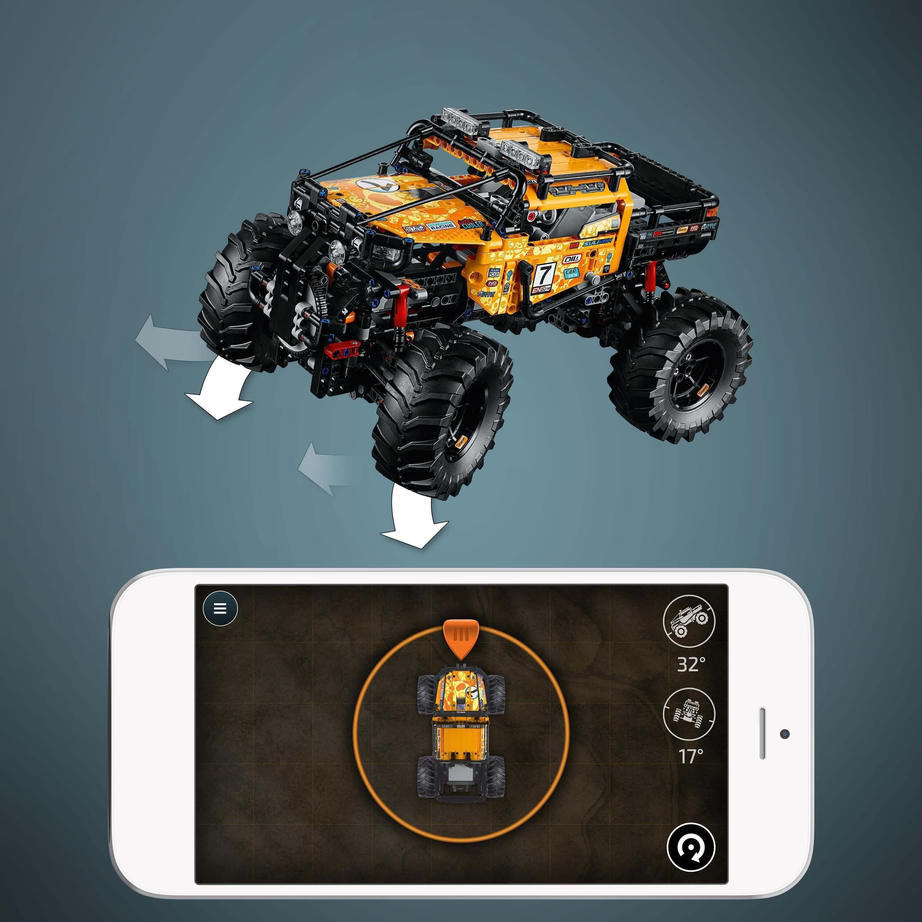 LEGO Technic 4x4 X-treme Off-Roader Set 42099 with CONTROL+ app for enhanced play experience.