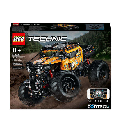 LEGO® Technic 4x4 X-treme Off-Roader Set 42099, powered by Smart Hub, featuring app control and advanced motors.