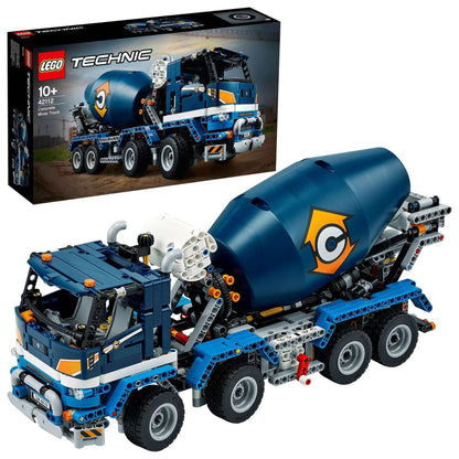 LEGO Technic Concrete Mixer Truck Toy 42112, engaging build for kids to learn about construction machinery.