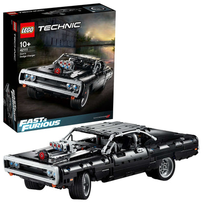 LEGO® Technic Dom's Dodge Charger set 42111 featuring intricate details for Fast & Furious fans.