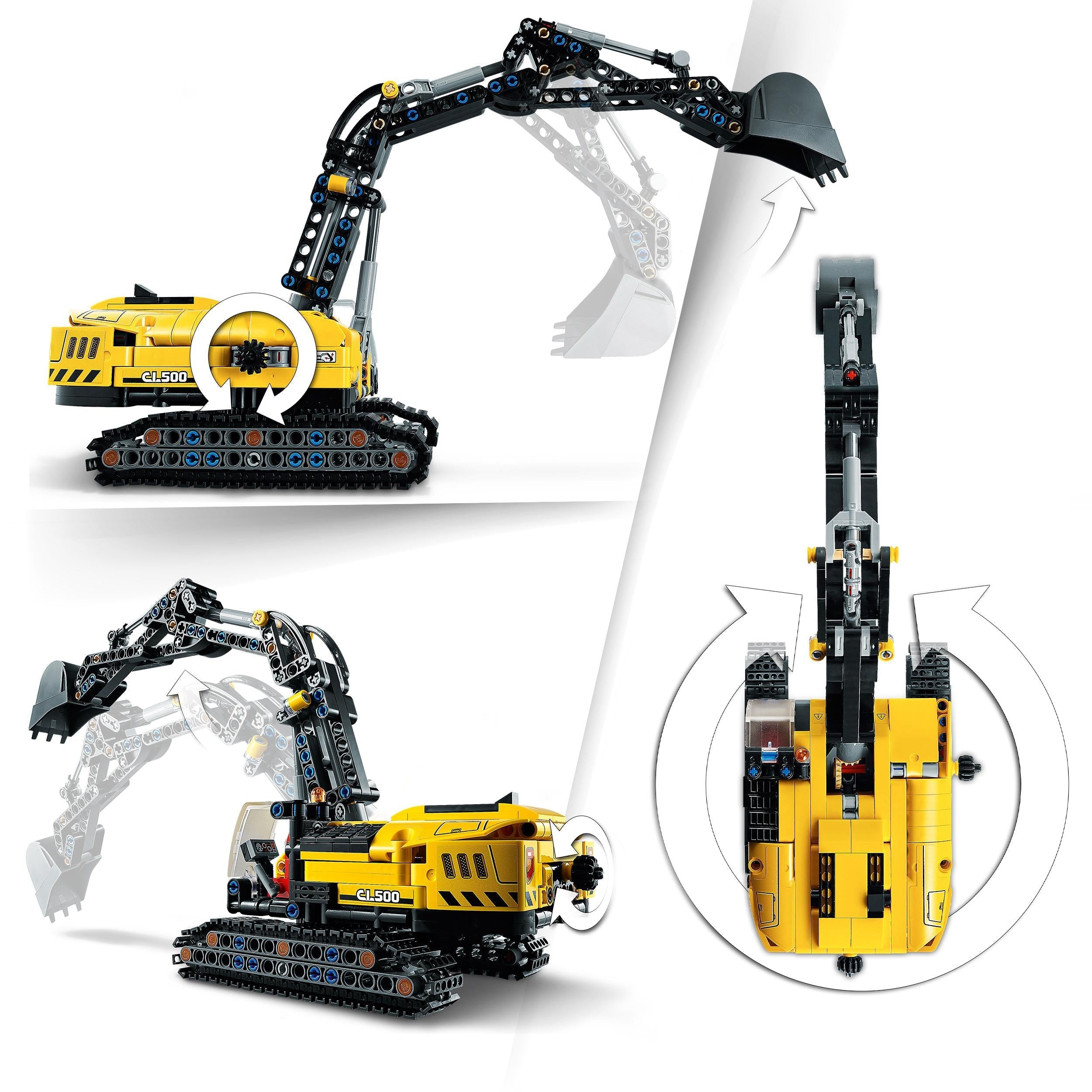 LEGO® Technic Heavy-Duty Excavator 42121 building set, featuring a detailed digger model for kids who love construction toys.
