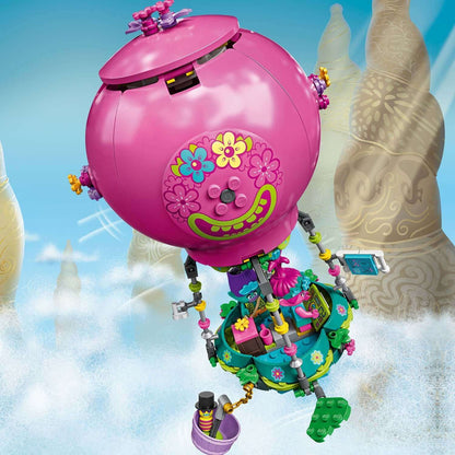 LEGO Trolls Poppy's Hot Air Balloon Playset 41252, showcasing colorful design and fun character details for imaginative play.