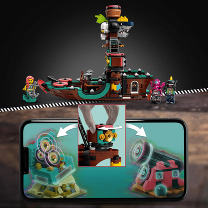 LEGO® VIDIYO Punk Pirate Ship BeatBox Set 43114 with app features, inspiring kids to create music videos.
