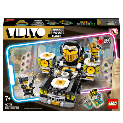 LEGO VIDIYO Robo HipHop Car BeatBox Set 43112 for kids to create music videos with app and interactive features.