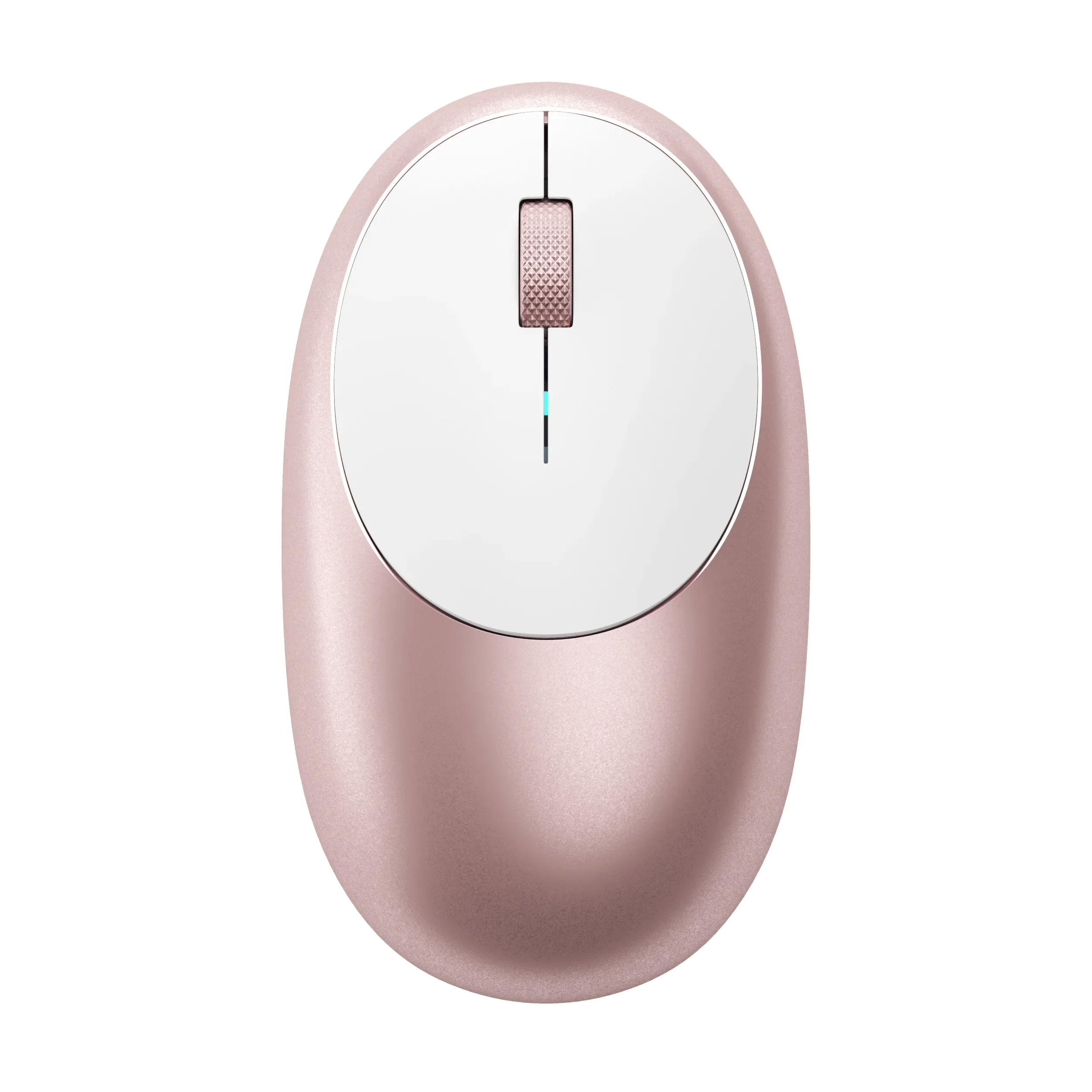 Satechi M1 Bluetooth Wireless Mouse in modern rose gold design, featuring ergonomic shape and sleek aesthetics.