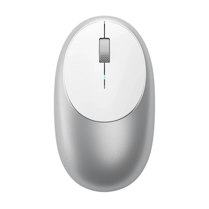 Satechi M1 Bluetooth Wireless Mouse in silver, featuring ergonomic design and Bluetooth 5.0 connectivity.