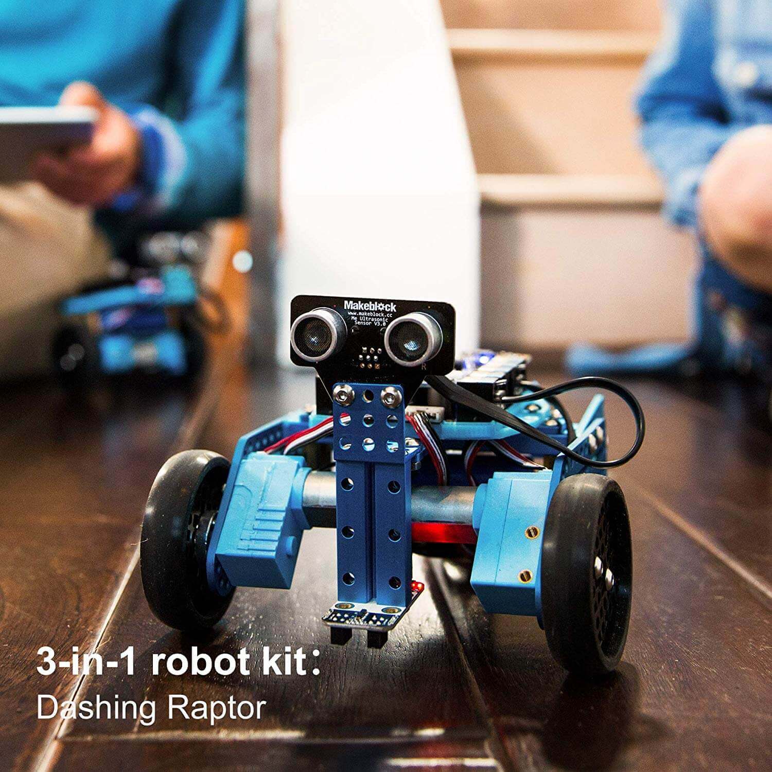 Makeblock mBot Ranger robot kit in Dashing Raptor form, showcasing educational robotics and wireless control.