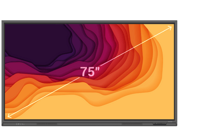 Newline Lyra 75" Touch Screen with vibrant 4K UHD display, ideal for educational environments and interactive learning.