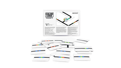 Ozobot Colour Code Magnets Speed Kit puzzle pieces for interactive coding education.
