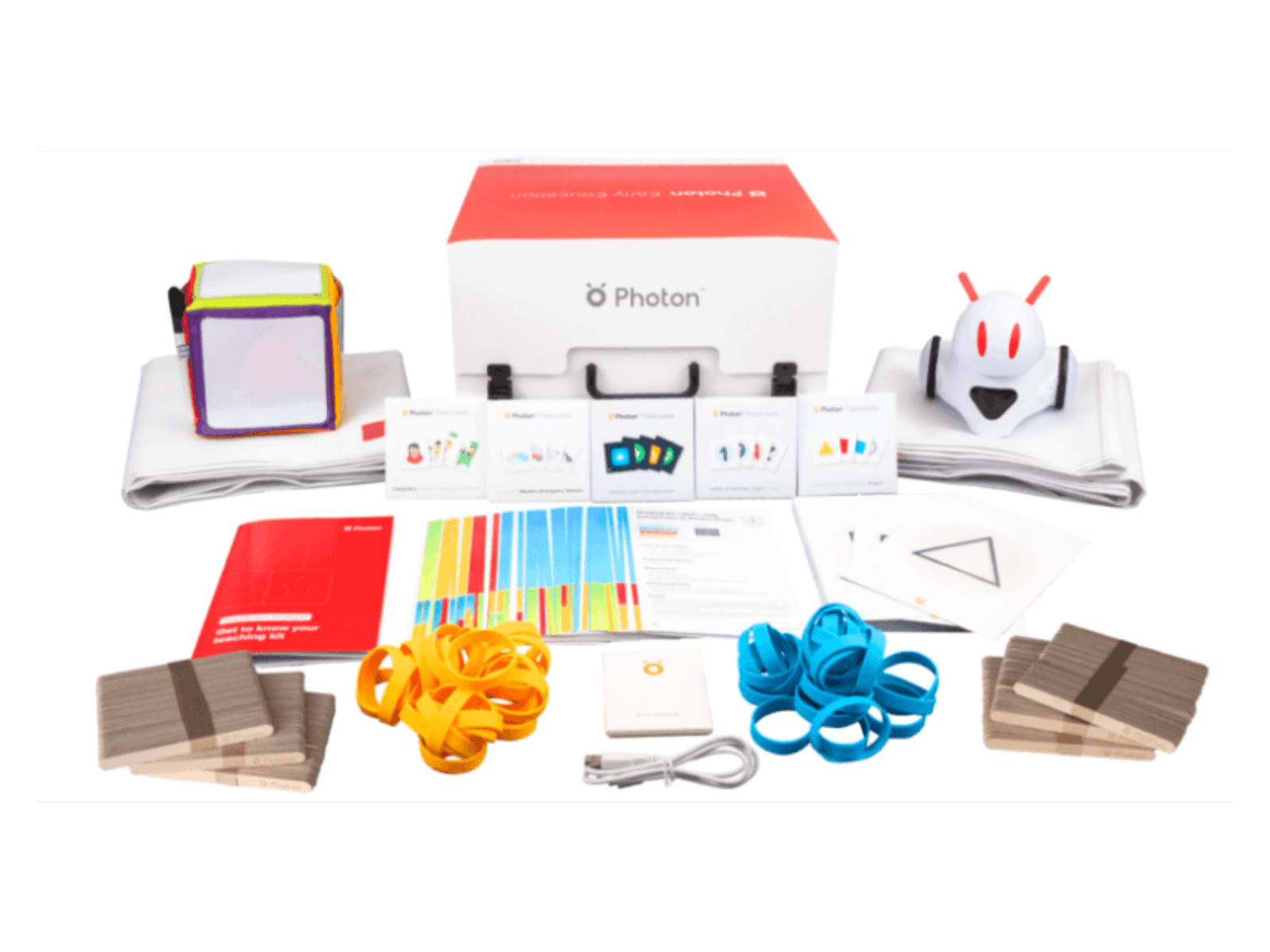 Photon Teaching Kit for early education, featuring learning tools for cognitive, social, and emotional development.