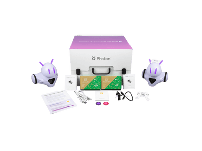 Photon Teaching Kit with robotics, coding tools, and accessories for educational purposes.