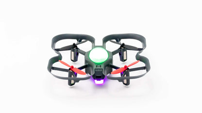 Robolink CoDrone EDU programmable drone showcasing its color sensors and durable frame for classroom learning.