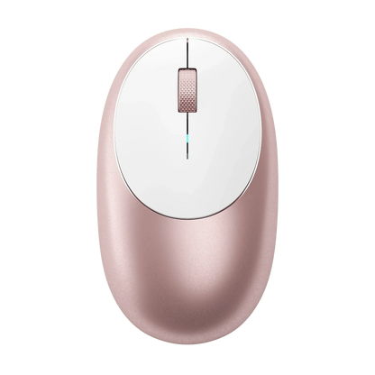 Satechi M1 Bluetooth Wireless Mouse in modern rose gold design, featuring ergonomic shape and sleek aesthetics.