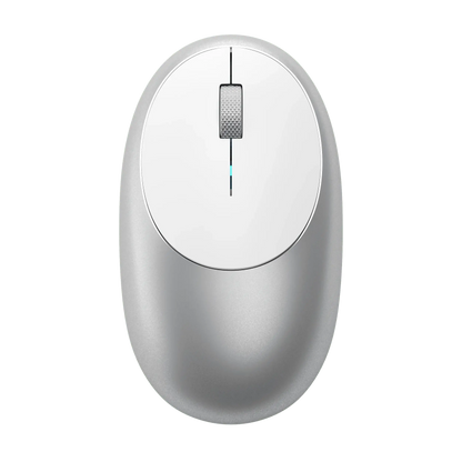 Satechi M1 Bluetooth Wireless Mouse in silver, featuring ergonomic design and Bluetooth 5.0 connectivity.
