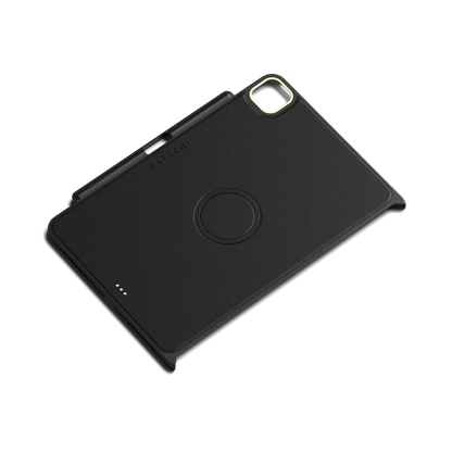 Satechi vegan-leather magnetic case for iPad Pro, featuring sleek design and built-in pencil holder.