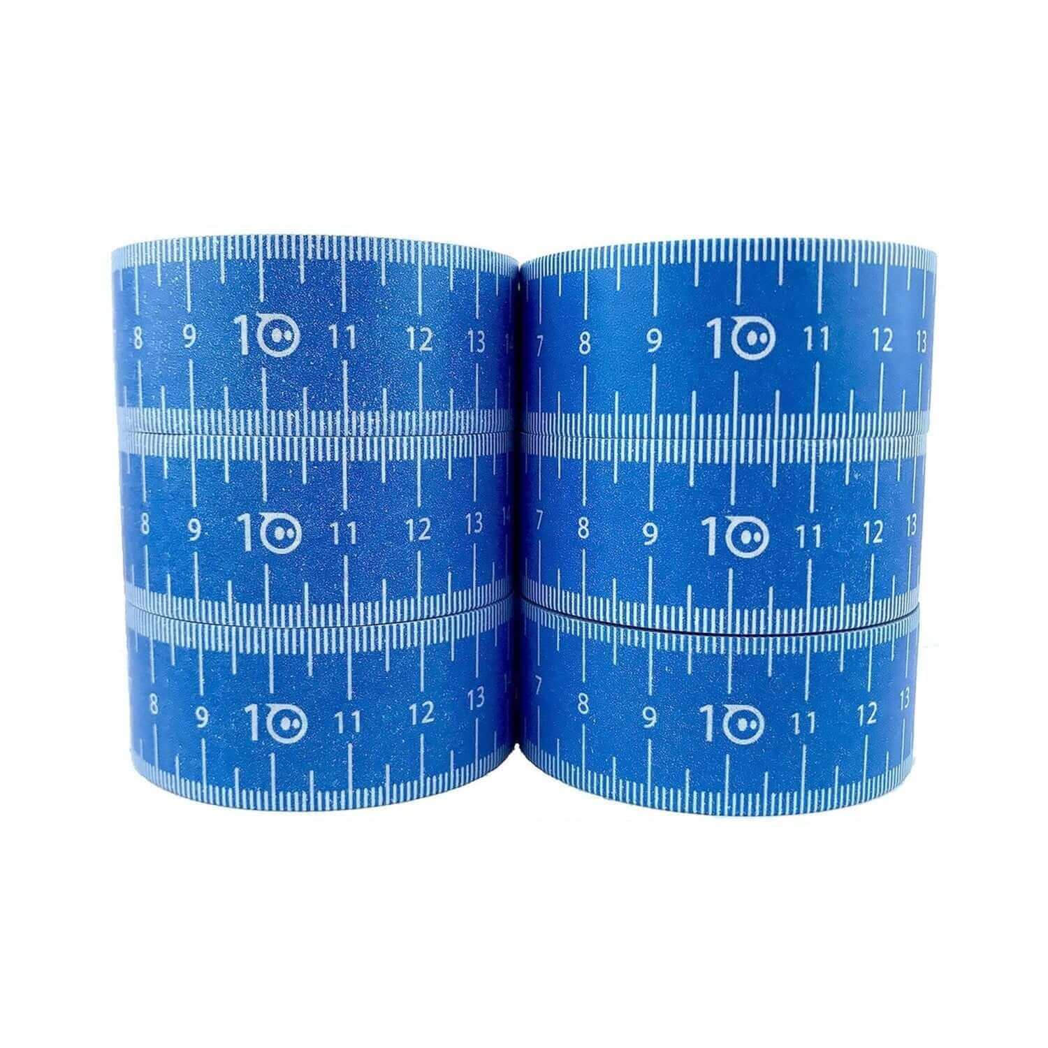 Sphero Maze Tape 6 Pack featuring blue maze design with measurement markings for interactive learning and creativity.