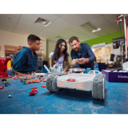 Sphero RVR+ programmable robot in a makerspace with students learning coding and robotics.