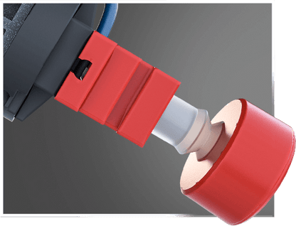 Close-up of a robotic part showcasing assembly features for STEM coding and industrial robot models.