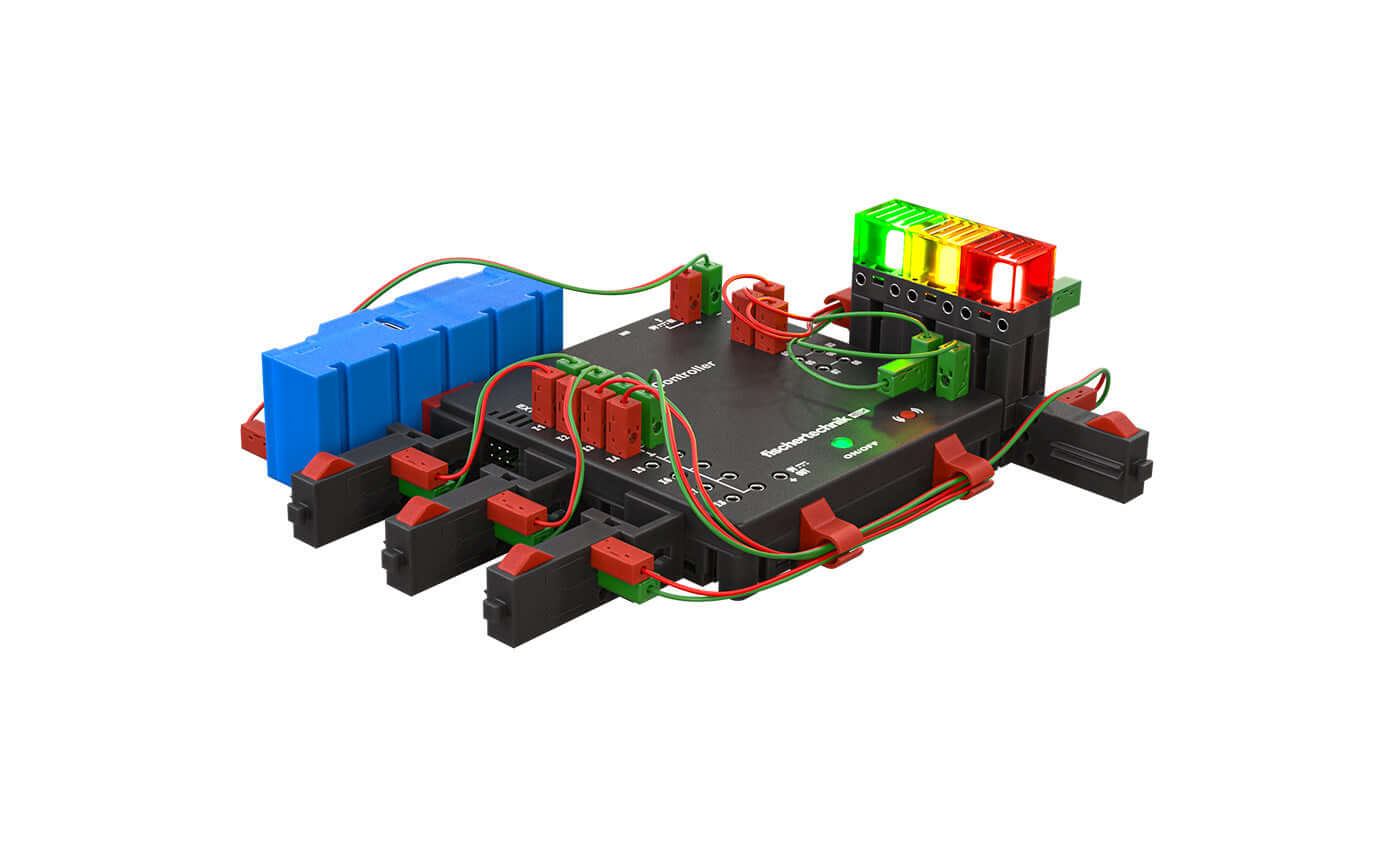 STEM Coding Max device with Li Ion battery for action-oriented programming in secondary education.